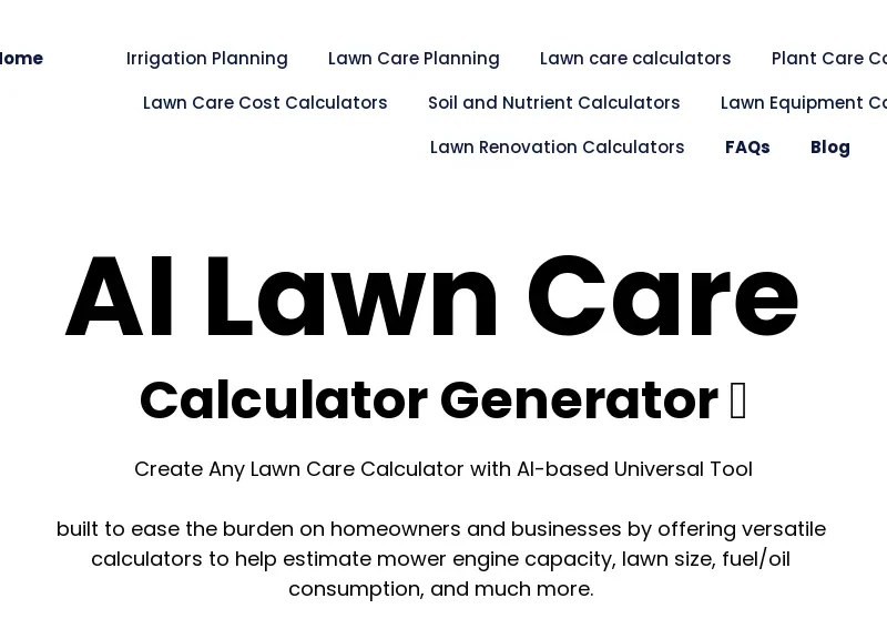 AI Lawn Care Calculator