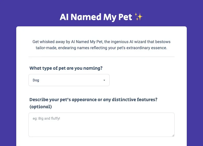 AI Named My Pet