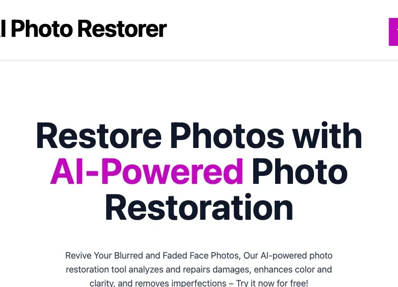 AI photo restorer