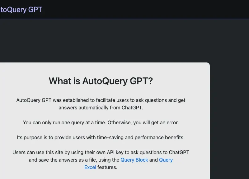 AutoQuery GPT