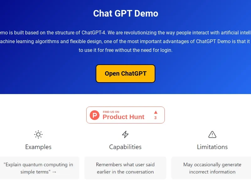 Chat GPT Demo