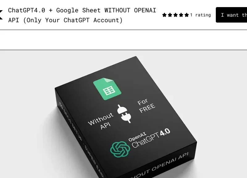 ChatGPT+ Google Sheet