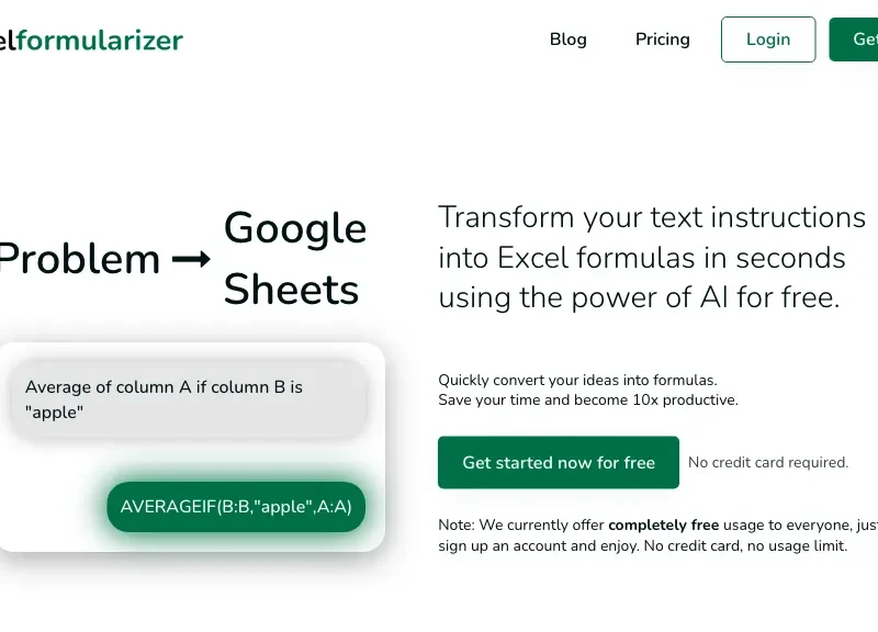 Excelformularizer