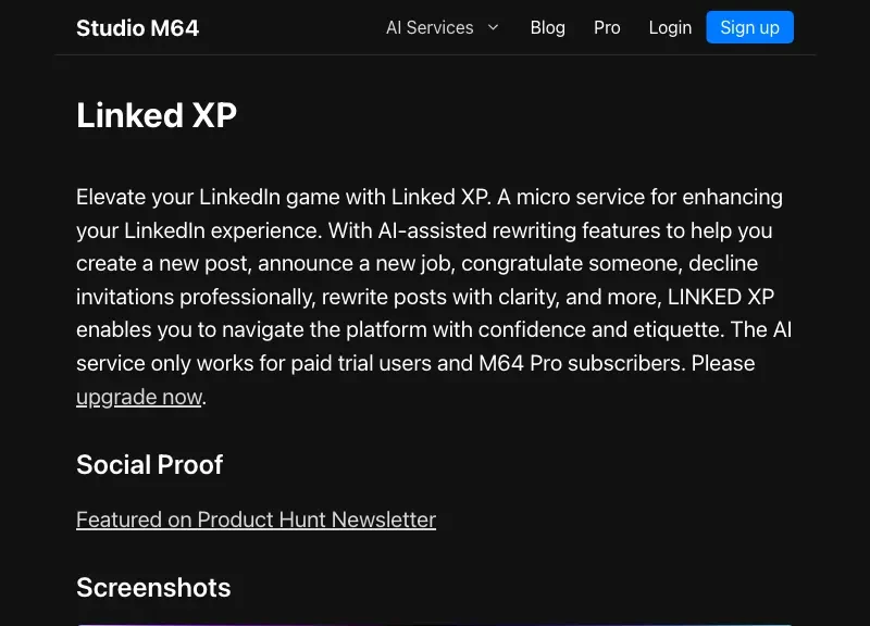 Linked XP