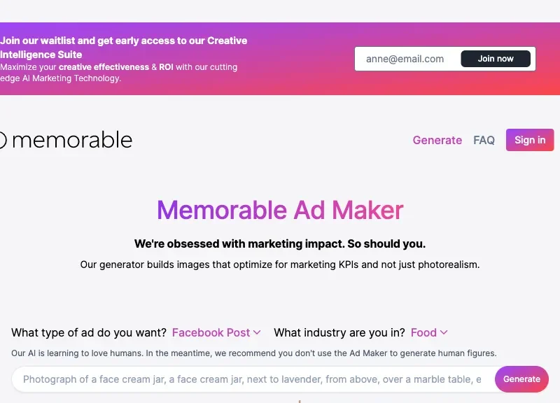 Memorable Ad Maker
