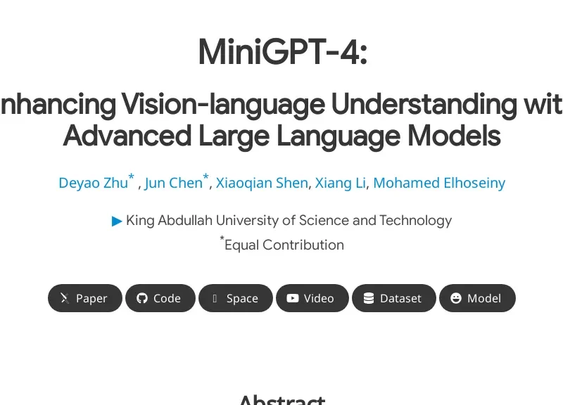 Minigpt-4