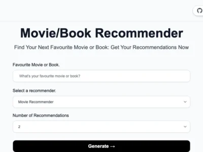 Movie & Book Recommender