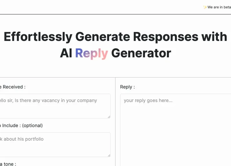 Quick Reply