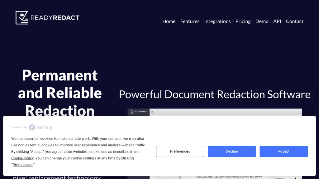 ReadyRedact Document Redaction - LookAITools