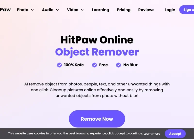 Remove object from photo by HitPaw