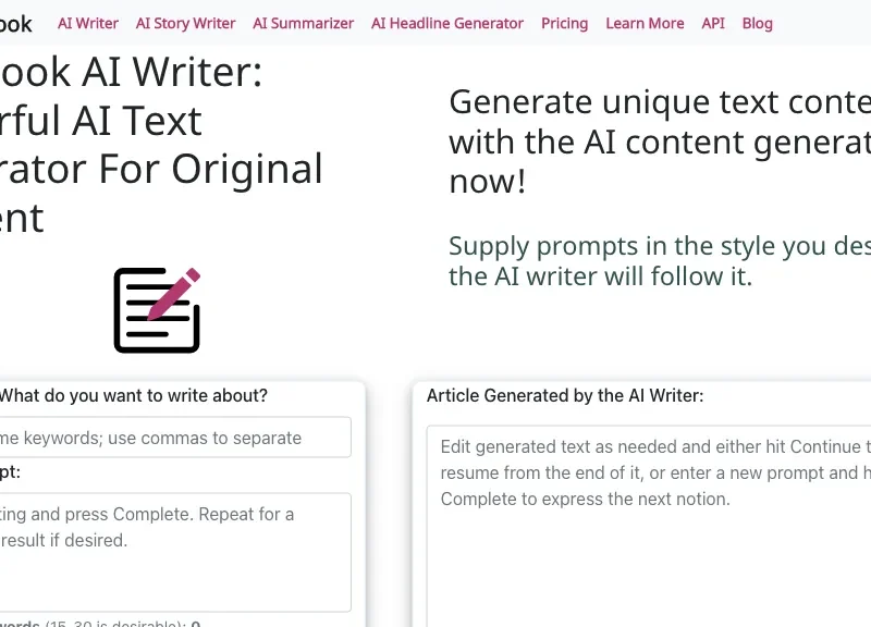 Sassbook AI Writer