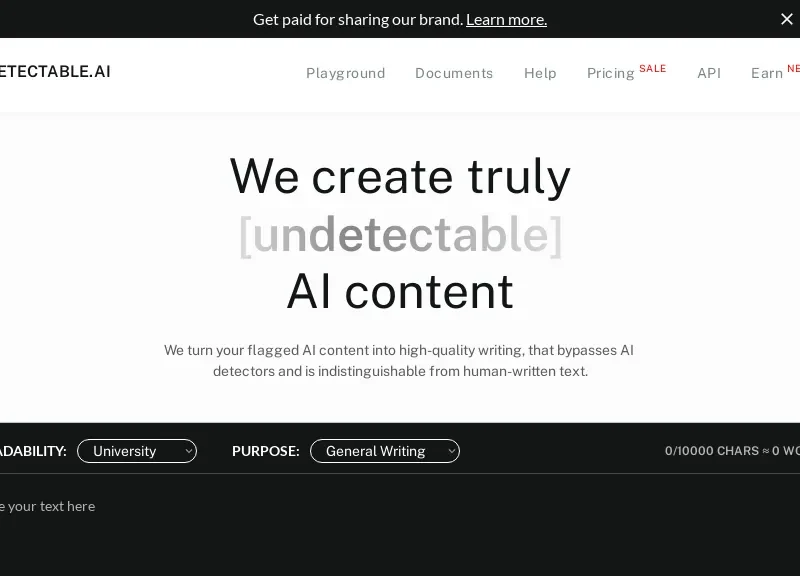 Undetectable AI