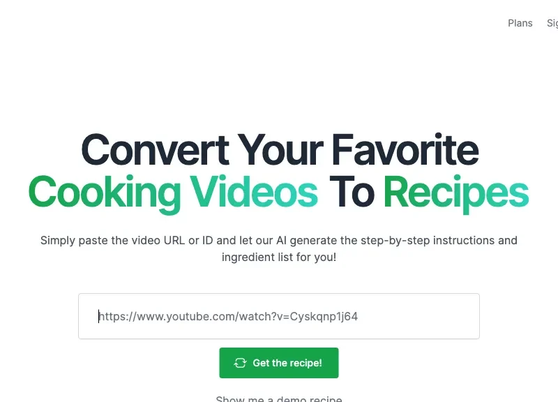 Video2Recipe