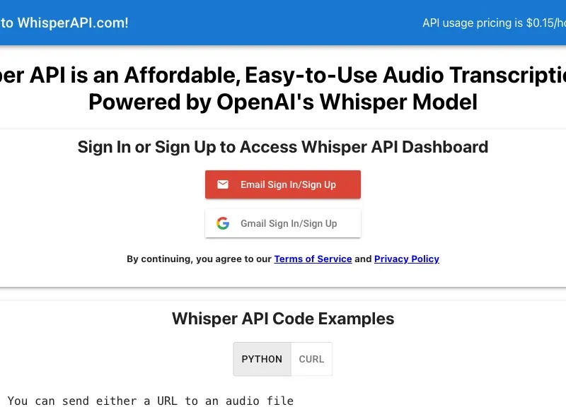 WhisperAPI